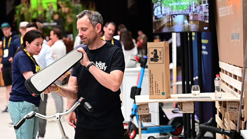 Showing CLIP to visitors at a trade show